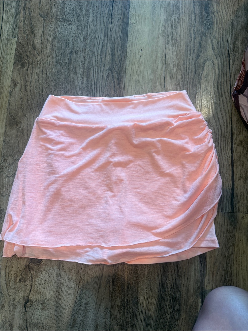 NWOT FP Movement by Free People Peach Ruched Mini Skirt